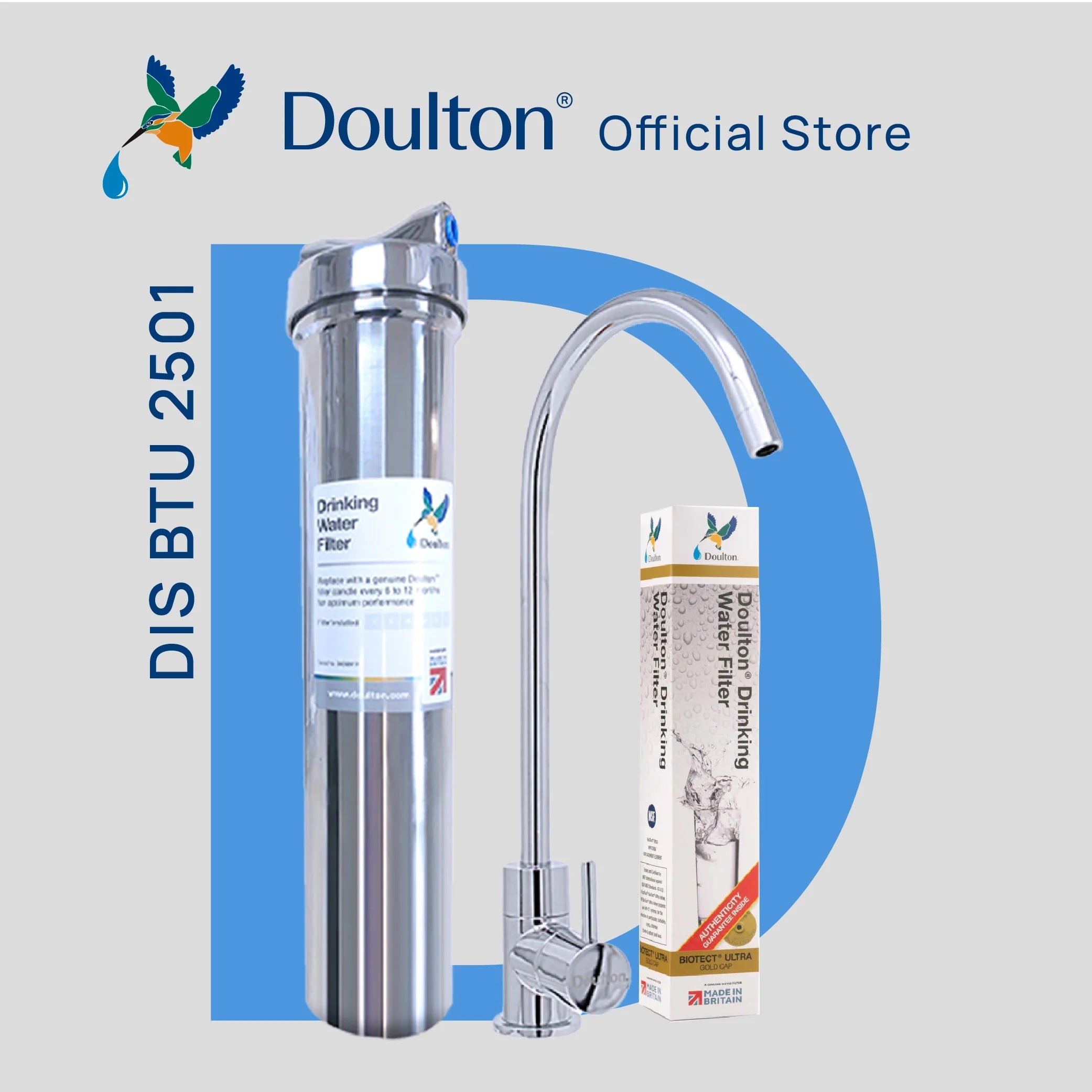 (Limited time offer! Free 1x adhoc Onsite installation) Doulton DIS Biotect Ultra (NSF) In-Counter Drinking Water Purifier - A Lifetime Investment in Health and Well-being!