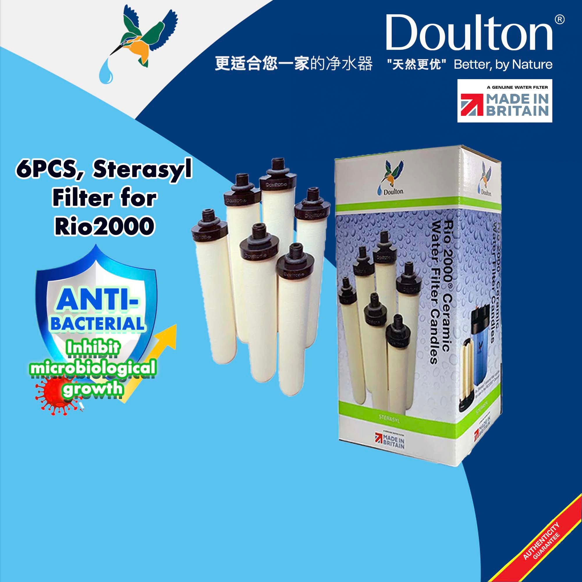 6PC, Sterasyl for Doulton Rio 2000