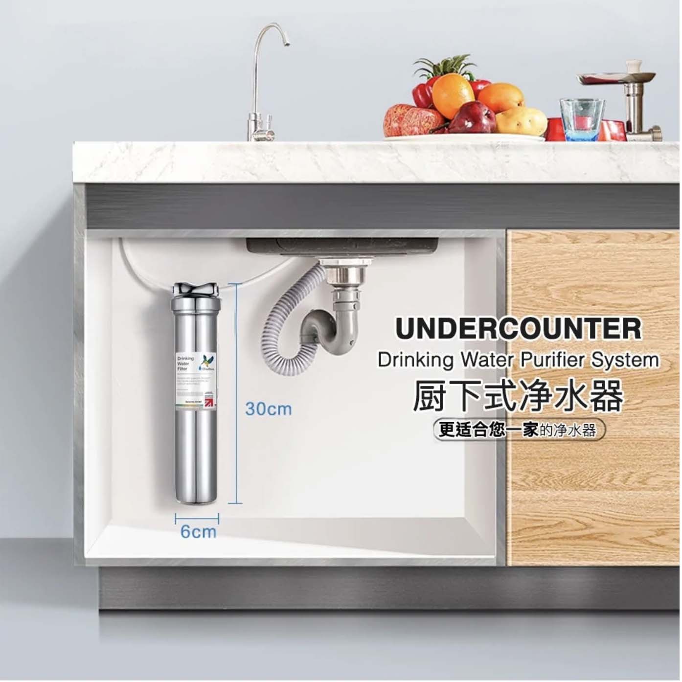 (Limited time offer! Free 1x adhoc Onsite installation) Doulton DIS Biotect Ultra (NSF) In-Counter Drinking Water Purifier - A Lifetime Investment in Health and Well-being!