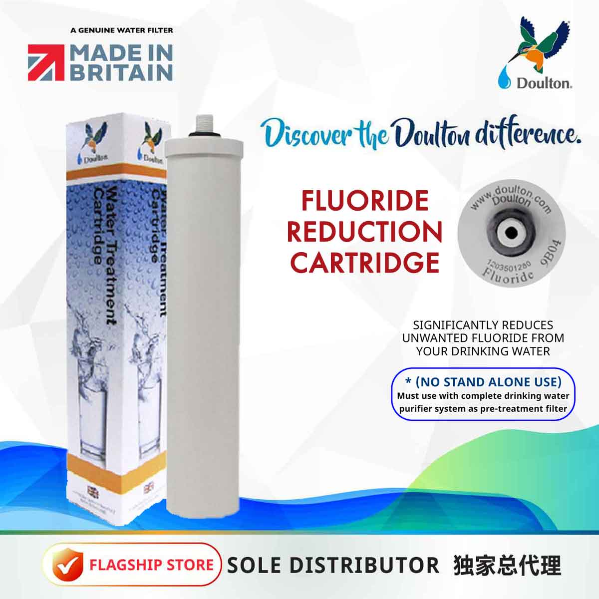 (Limited time offer! Free 1x adhoc Onsite installation) Doulton HIS + DIS Combo: The Ultimate Stainless Steel Undercounter Water Purification System with Fluoride Treatment and NSF-Certified Biotect Ultra Filtration!