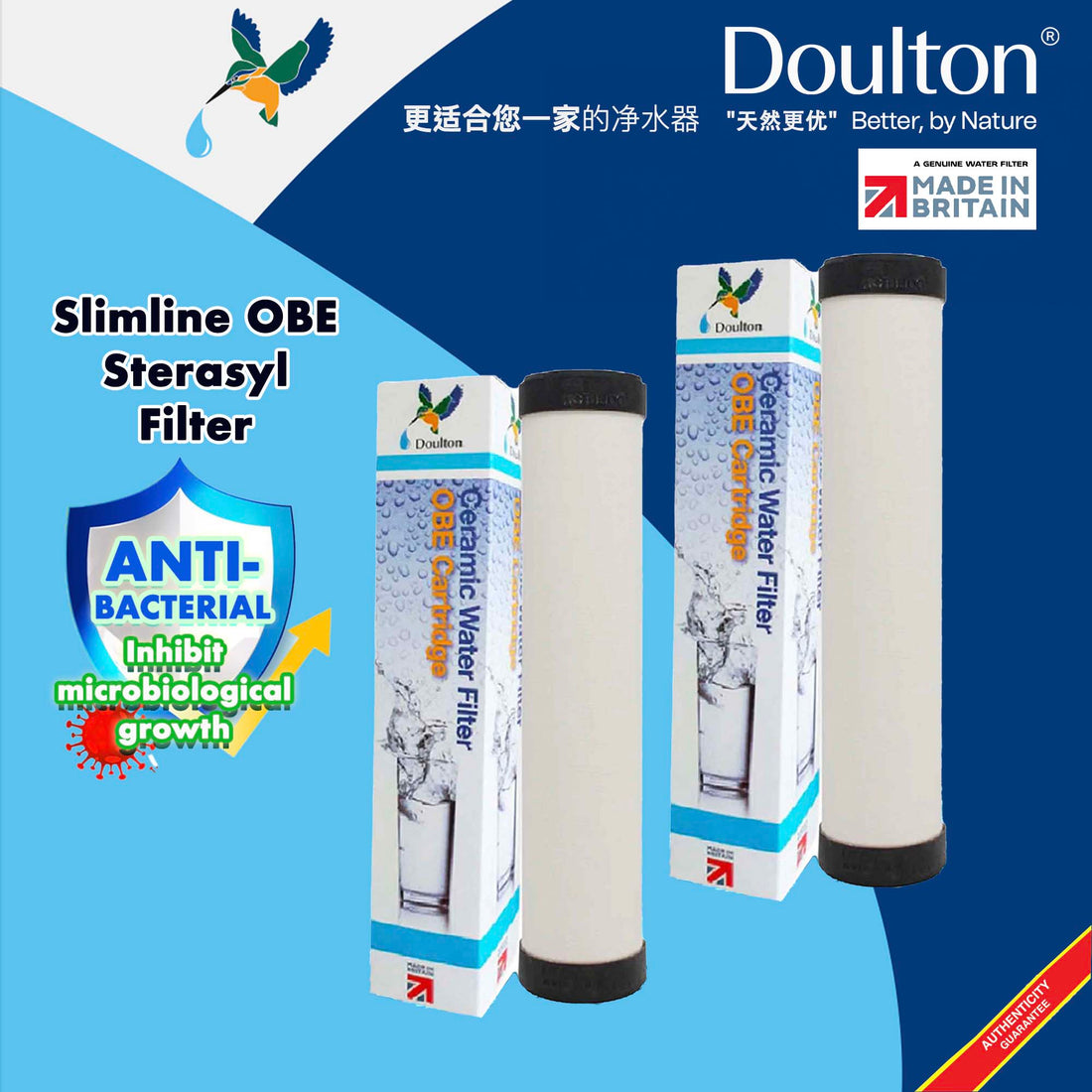 (2PC) Doulton Slimline OBE STERASYL