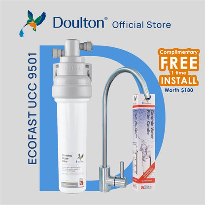 (Complimentary Free 1 x Time Installation) Doulton QT Ecofast Under-Sink Water Filtration System | Ultracarb Filter Excellence | Eco-Friendly British Innovation Since 1826