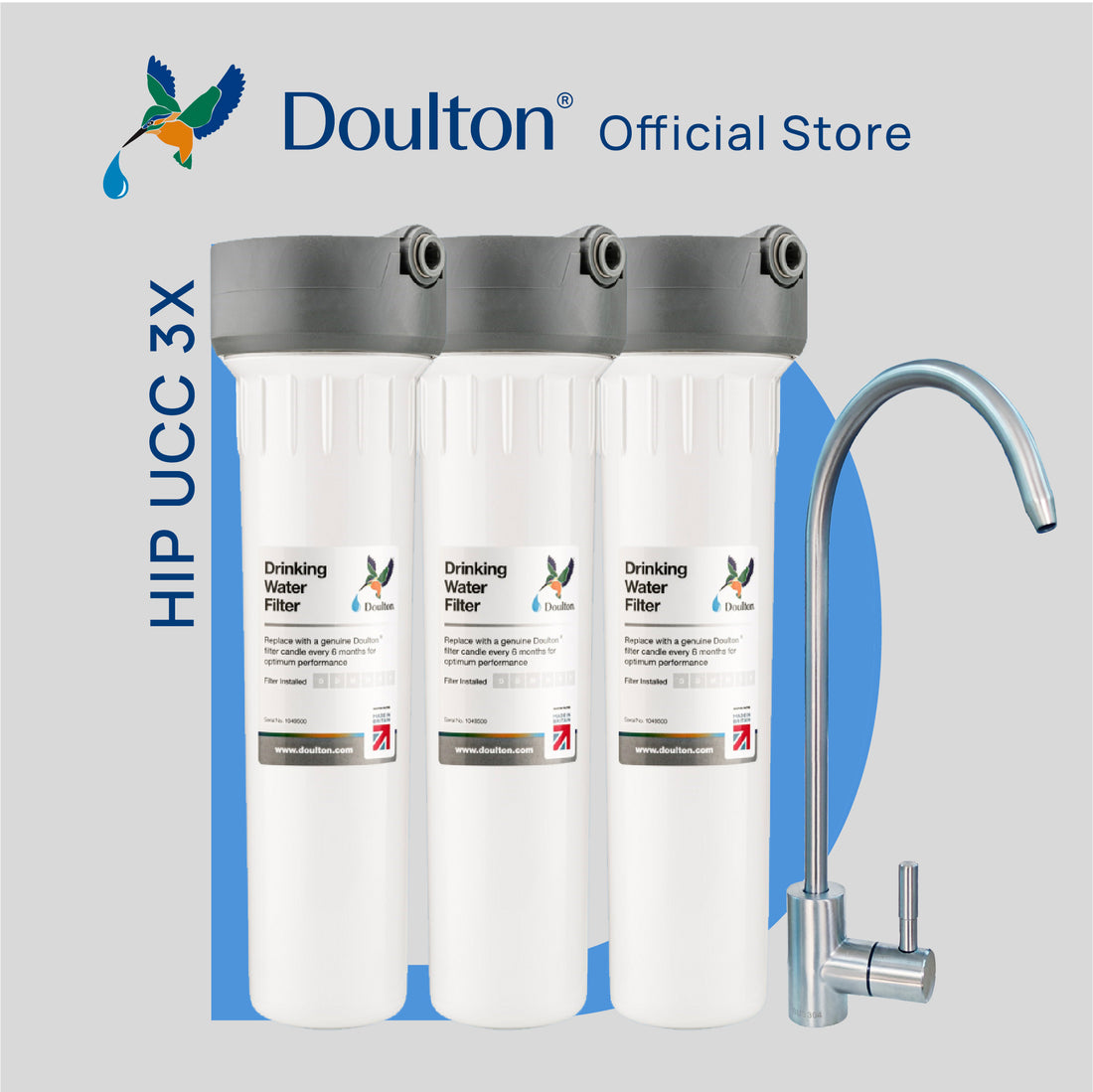 Doulton® HIP UCC 3X Premium Under Sink Water Filter System, 2 Years of Premium Drinking Water Protection — No Subscription Required