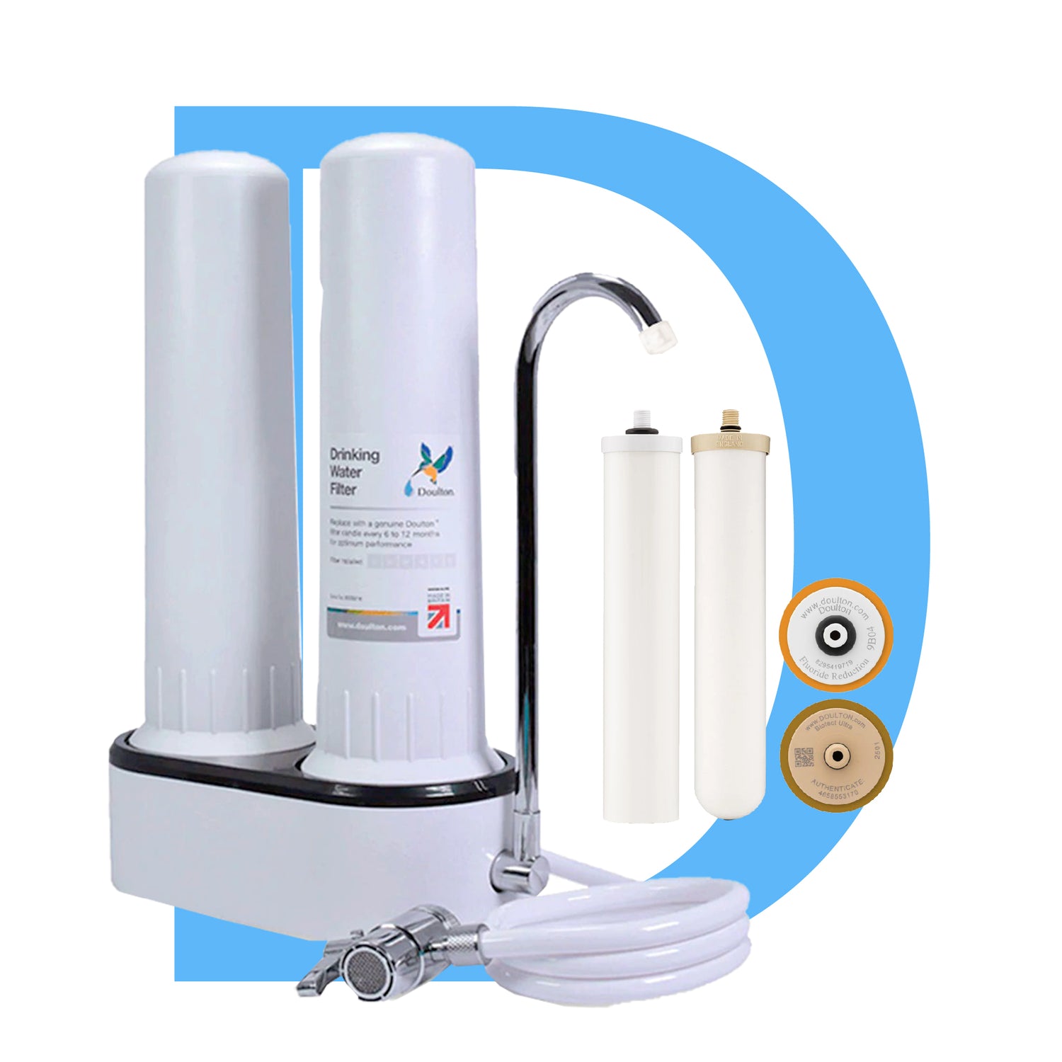 Unlock the Purest Water Experience with Doulton DCP2: The Elite Dual Countertop Fluoride Treatment and Biotect Ultra Purification System - British Craftsmanship in Precision Filtration Since 1826!