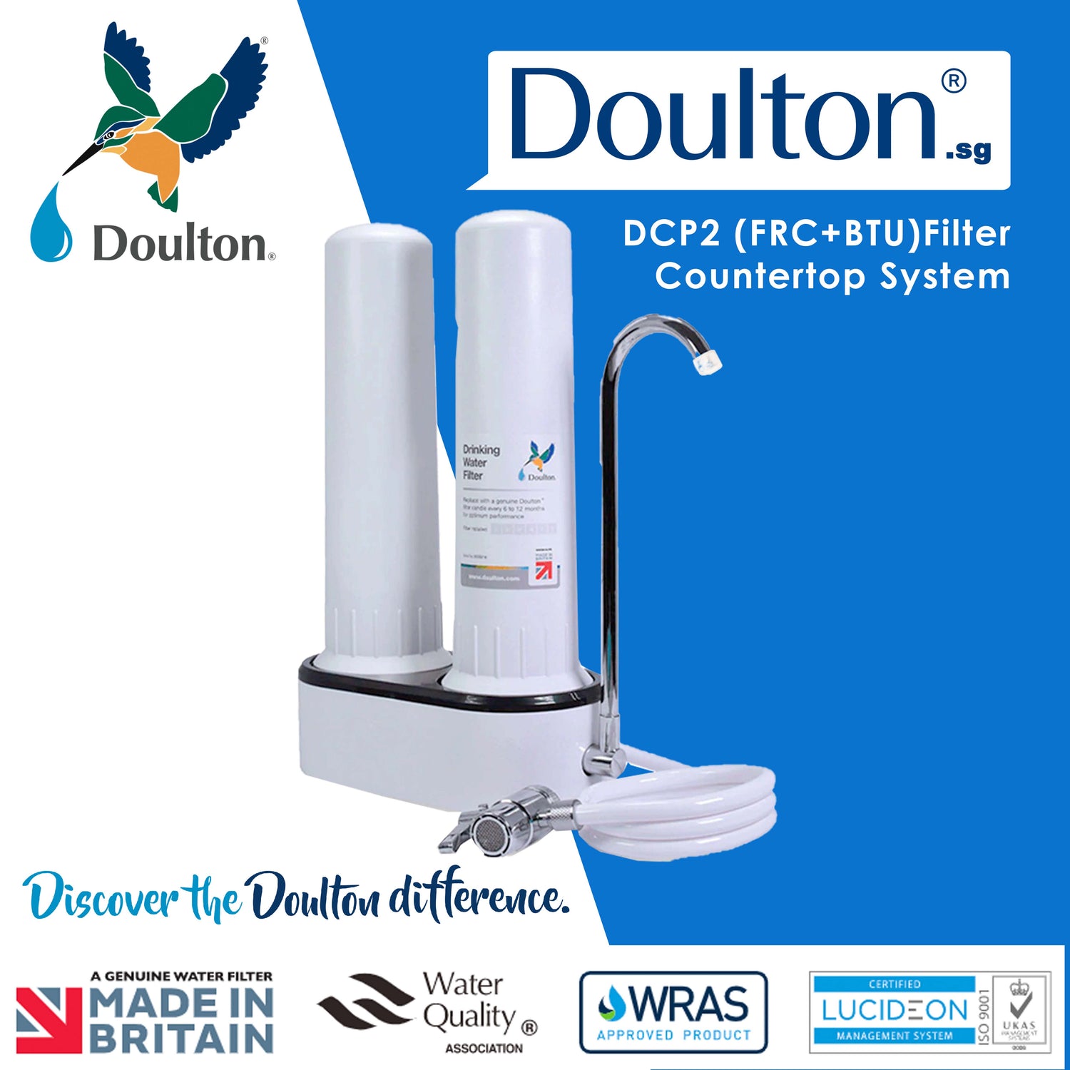 Unlock the Purest Water Experience with Doulton DCP2: The Elite Dual Countertop Fluoride Treatment and Biotect Ultra Purification System - British Craftsmanship in Precision Filtration Since 1826!