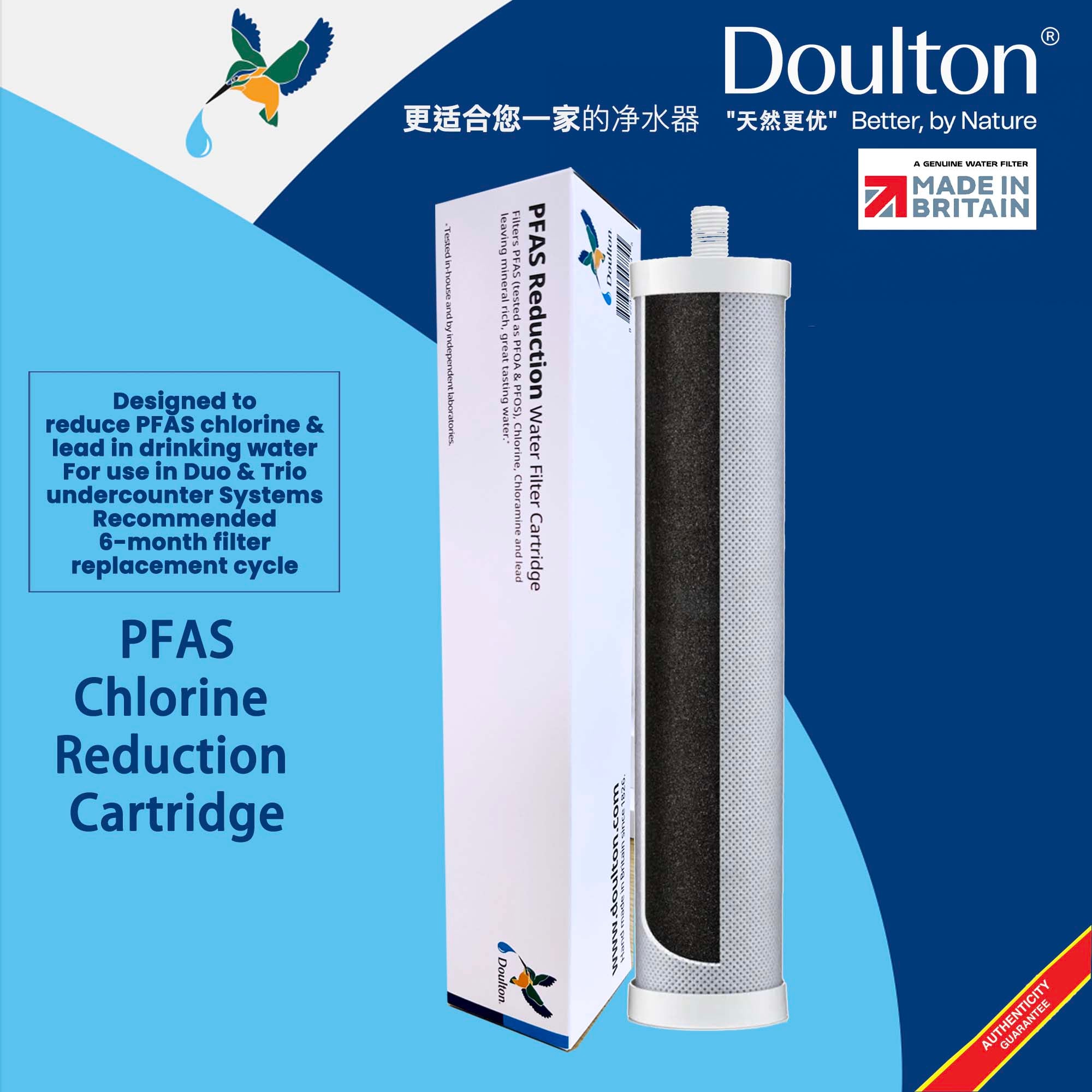 (🔥 Save S$150 on Onsite Installation! 🔥 Limited-time offer) Doulton QT 3X Ecofast | The Ultimate Quick Change Undercounter Water Purification System with PFAS forever chemicals &amp; Fluoride Treatment, NSF-Certified Biotect Ultra Filtration!