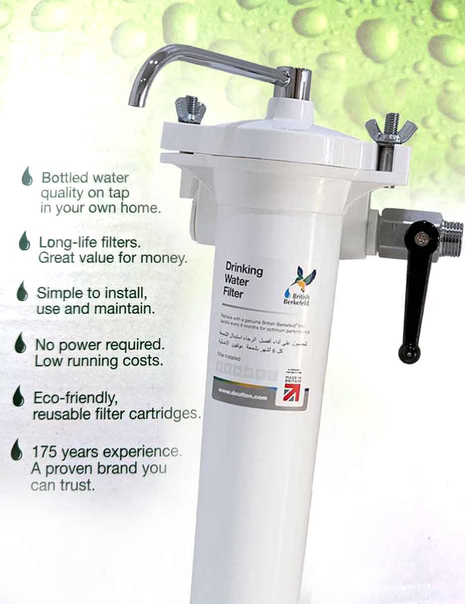 Doulton Wall Mount Water Filter British Berkefeld HBA MKII Wall Mount With Sterasyl Water Filter Water Purifier Made in Britain since 1826