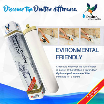 (FREE 1 eXtra BTU Filter *$119, 2nd Year) Experience the British Legacy of Purity: Doulton DCS Stainless Steel Biotect Ultra 2501 (NSF) Drinking Water Purifier - Craftsmanship Since 1826