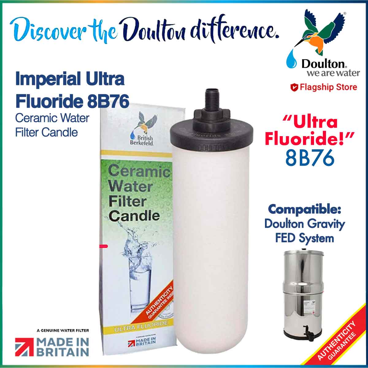 British Berkefeld Ultra Fluoride (8B76): Elevate Your Water Quality with Ceramic Filtration Excellence