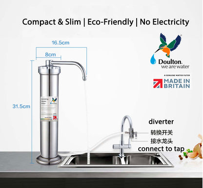 Experience Ultimate Purity with Doulton DBS Biotect Ultra: The Pinnacle of Eco-Friendly, 4-Stage Advanced Filtration - Crafted with Excellence in Britain! since 1826