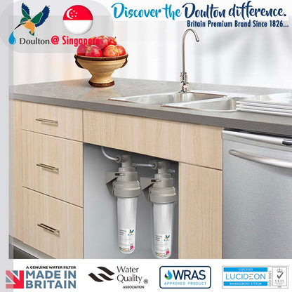 (🔥 Save S$150 on Onsite Installation! 🔥 Limited-time offer)Doulton 2X QT ECOFAST Combo: The Ultimate Quick Change Undercounter Water Purification System with Fluoride Treatment and NSF-Certified Biotect Ultra Filtration!  Plus Anti Scale