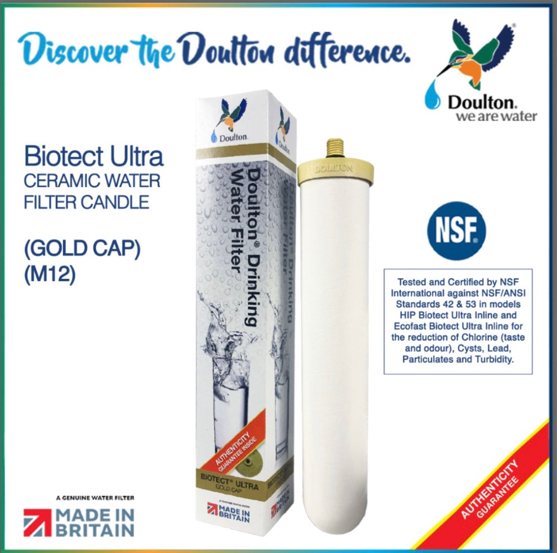 Revolutionise Your Water Experience with the Doulton DCP Biotect Ultra Countertop Drinking Water Purifier: The Ultimate 4 stages of filtration System for Precision Filtration, Proudly Made in Britain Since 1826!
